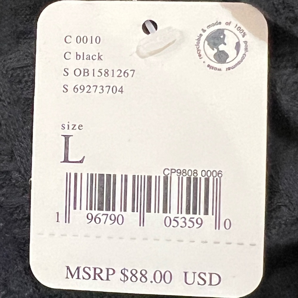 NWT Free People Juicy Sweater Medium or Large Black Cowl Neck Draped Tunic Top - Picture 15 of 15